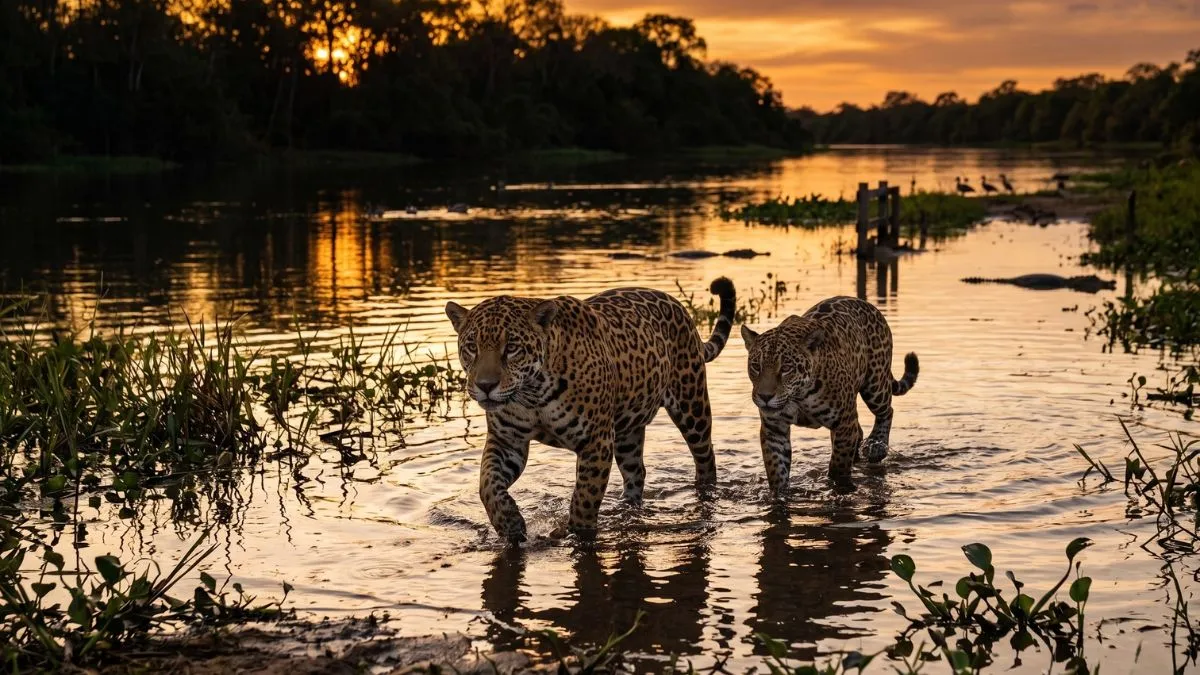 onça-pintada no pantanal norte em porto jofre mato grosso