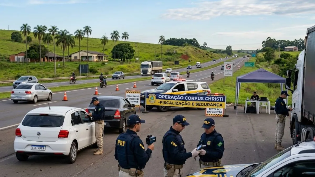 Operação Corpus Christi 2026 PRF: Os Horários de Bloqueio e as Novas Multas