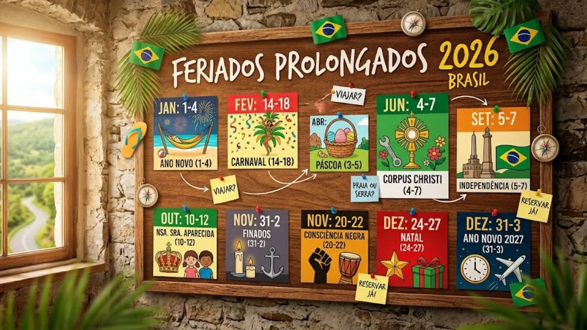 Feriados Prolongados 2026: Calendário Oficial e Roteiros VIP