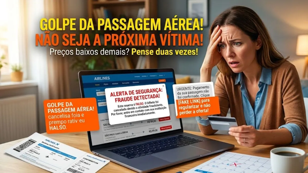 Golpe da Passagem Aérea 2026: O Perigo do Localizador Falso