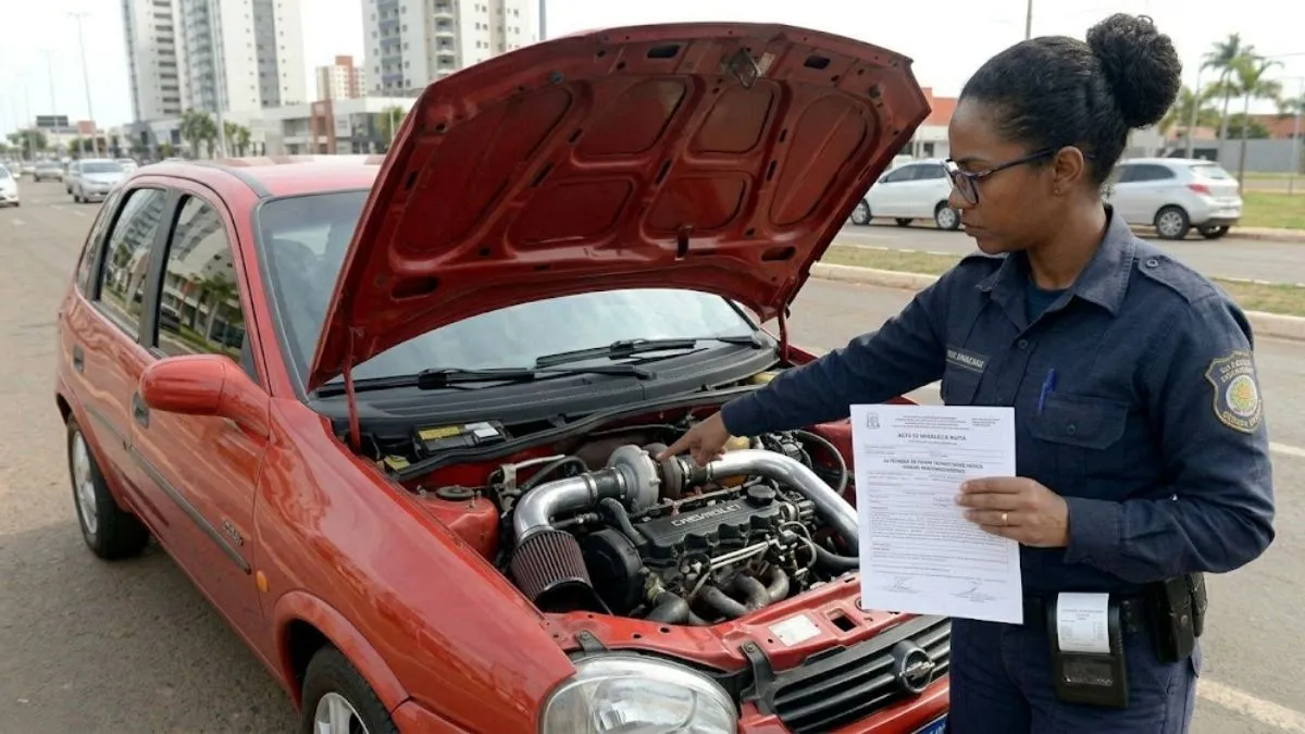 Multa por Alteracao de Motor 2026: O Perigo da Blitz