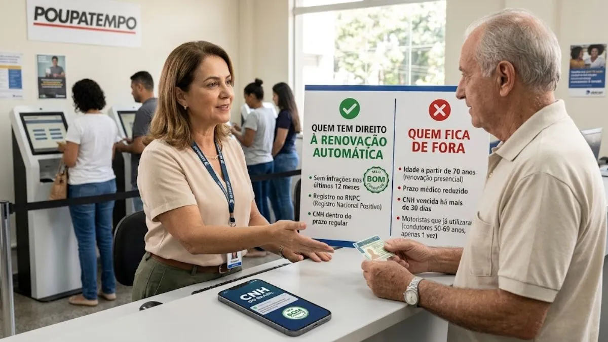 Renovação Automática da CNH 2026: Veja as Regras e Quem Fica de Fora