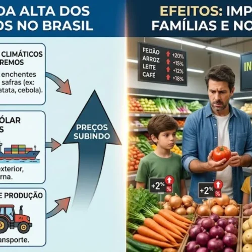 Descubra o que está influenciando o preco dos alimentos 2026. Entenda o impacto do clima e da inflação no tomate, nas carnes e como economizar no mercado.