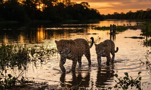 onça-pintada no pantanal norte em porto jofre mato grosso