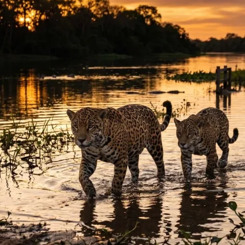 onça-pintada no pantanal norte em porto jofre mato grosso
