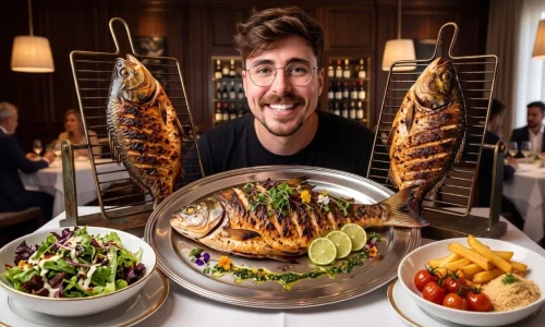 mesa farta de rodízio de peixe em Cuiabá com pacu frito e acompanhamentos