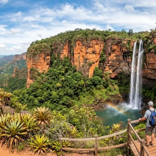 o que fazer na Chapada dos Guimarães cachoeira véu de noiva vista panorâmica