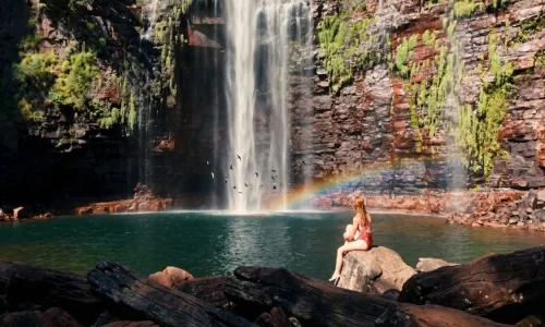 vista interna do canyon do jatobá em vila bela da santíssima trindade mato grosso